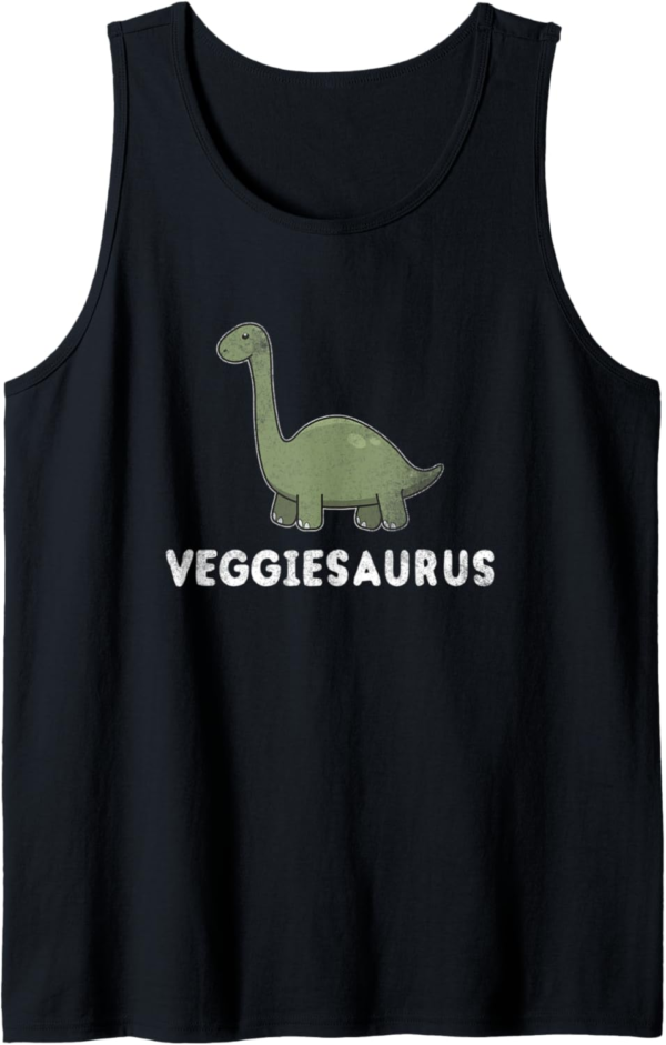 Veggiesaurus Vegan Dinosaur - Plant Based Lifestyle Gift Tan... - Image 2